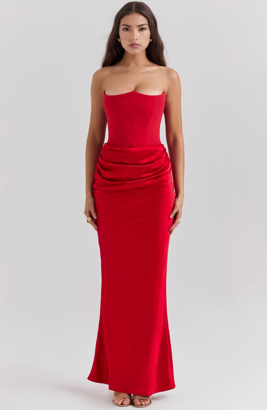 Women's Lace Strapless Dress with Elegant Design and Versatile Style