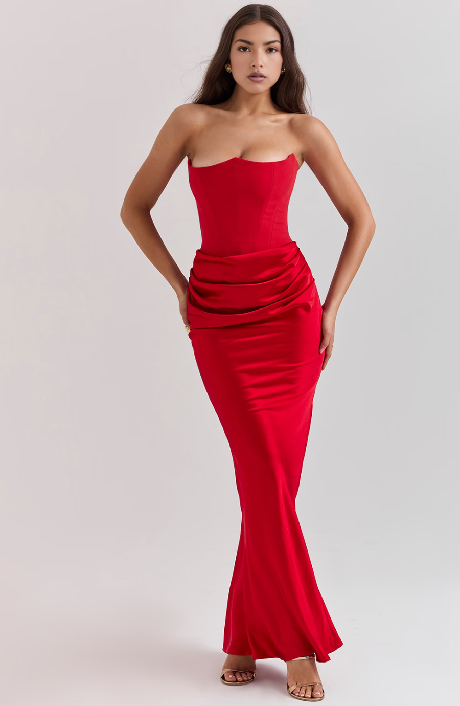 Women's Lace Strapless Dress with Elegant Design and Versatile Style