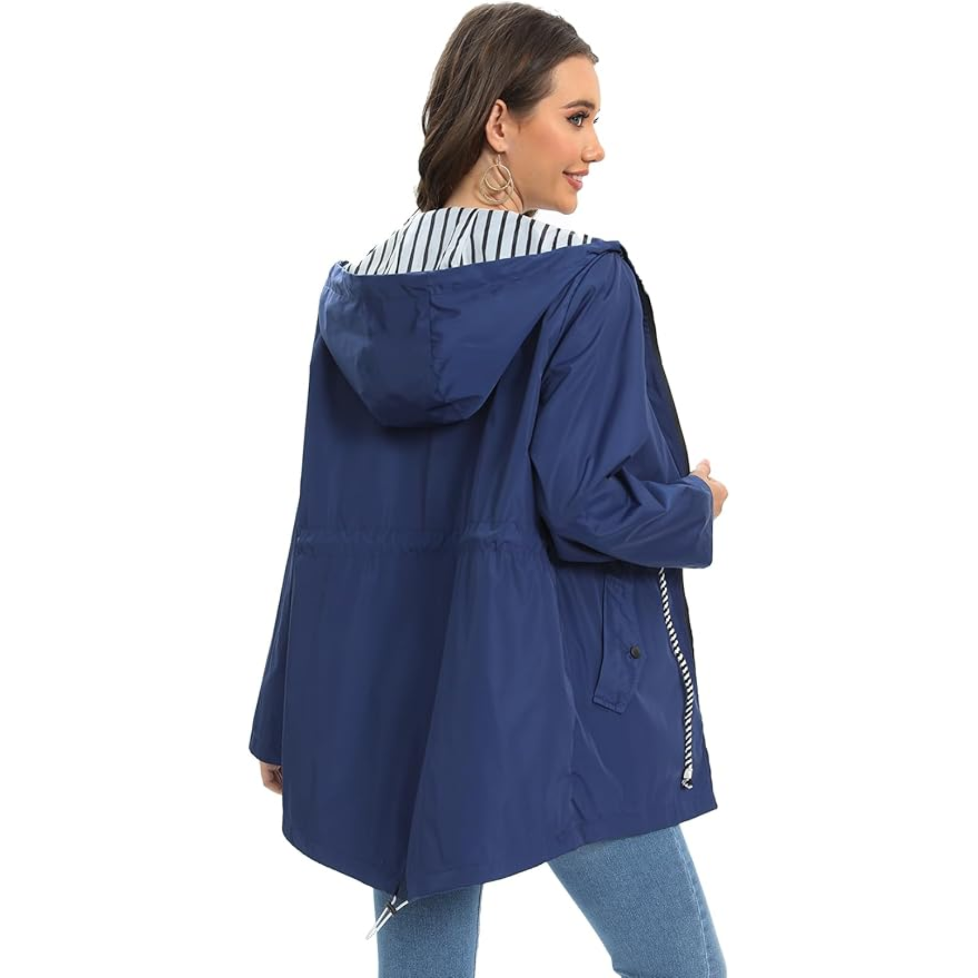 Women's Waterproof Jacket with Lightweight Design and Adjustable Hood