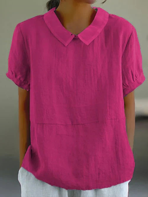 Women’s Short Sleeve Blouse | Collared Neck