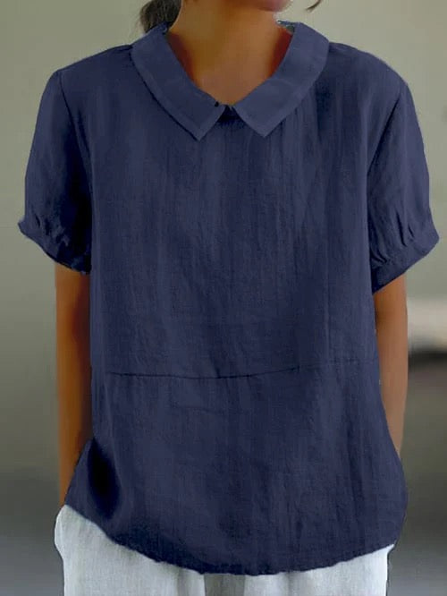 Women’s Short Sleeve Blouse | Collared Neck