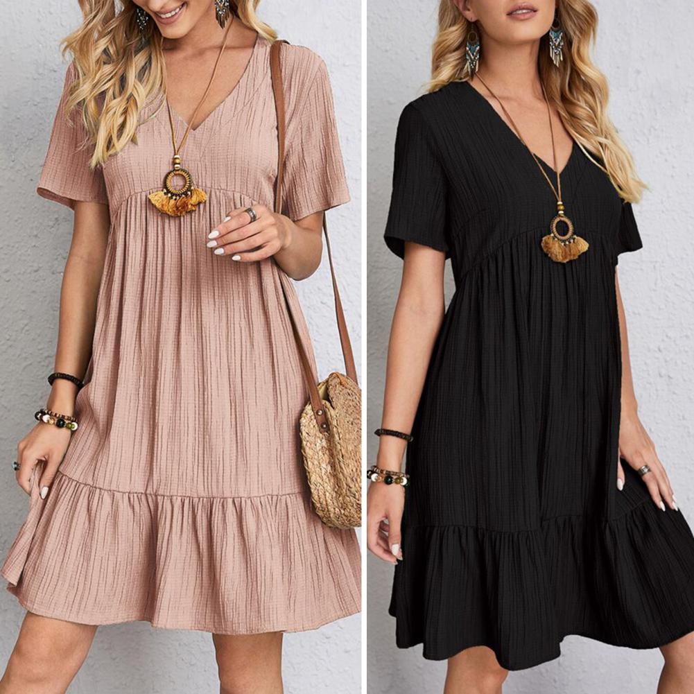 Women's Dress with Belly Coverage and Flattering Fit