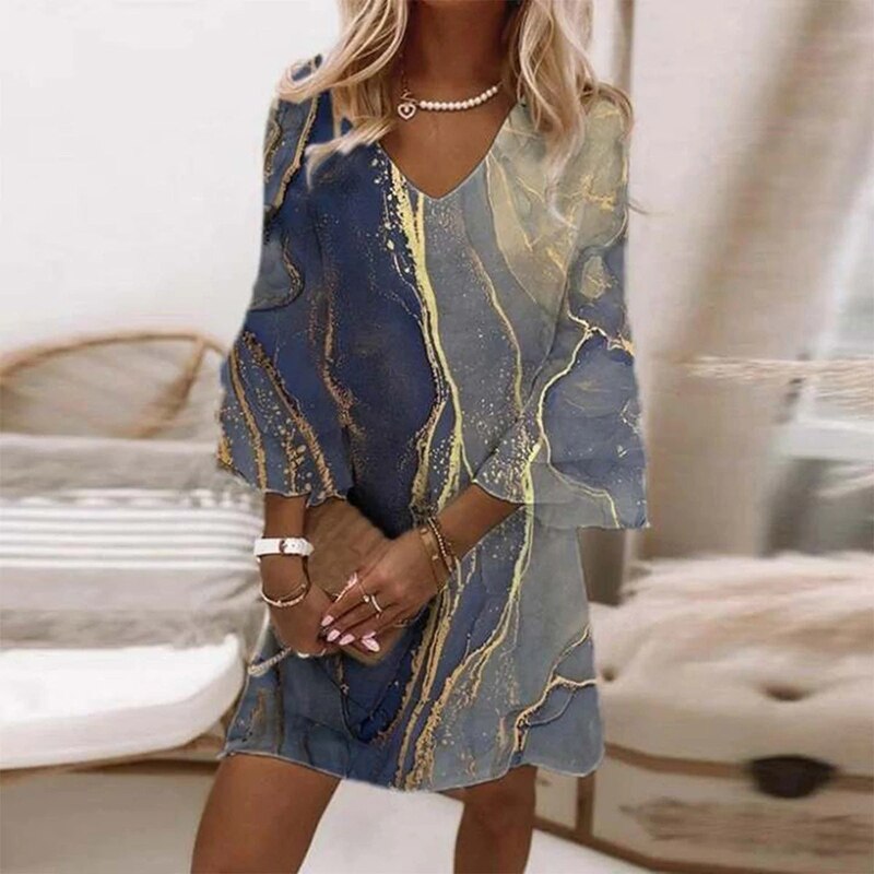 Women’s Decorative Pattern Dress | Midi