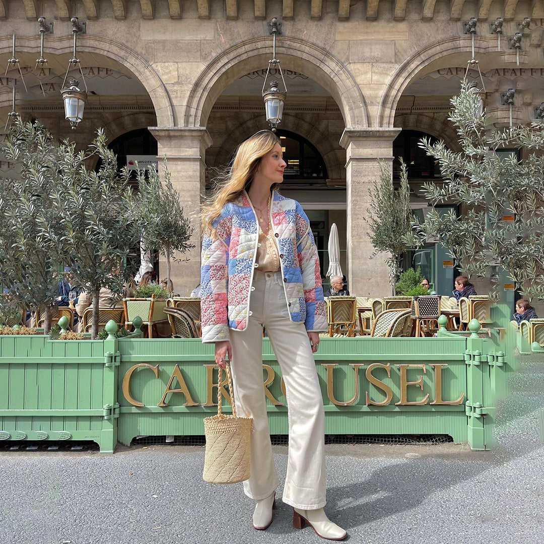 Coat Women - Lightweight Printed Coat with Relaxed Fit