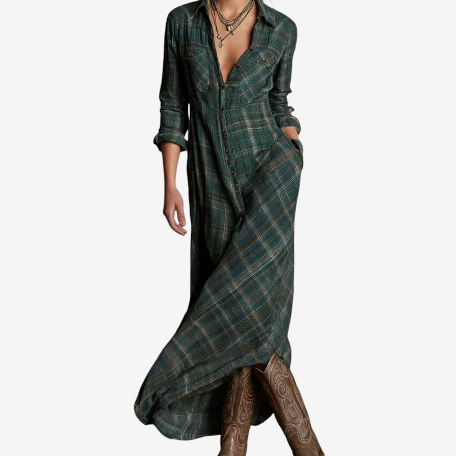 Women's Maxi Dress with Flowing Design and Versatile Style