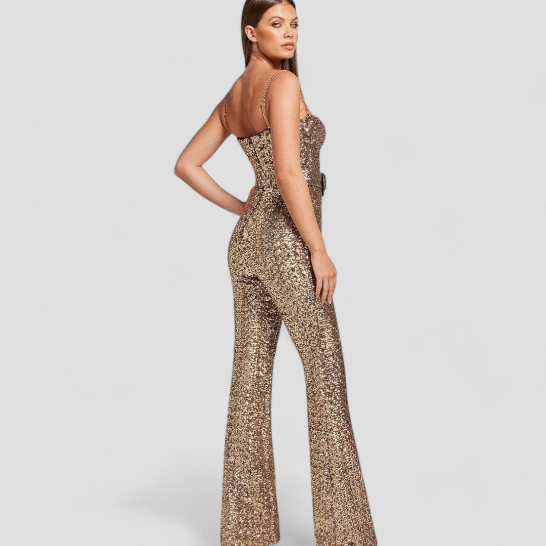 Women’s Sequin Detail Jumpsuit | Wide Legs