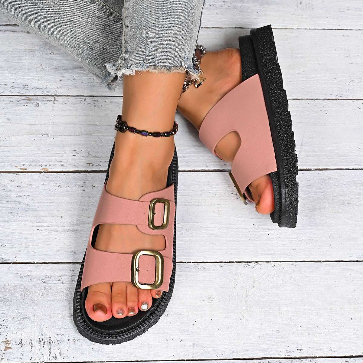 LALAINE™ – Chic Two-Strap Summer Platform Sandals