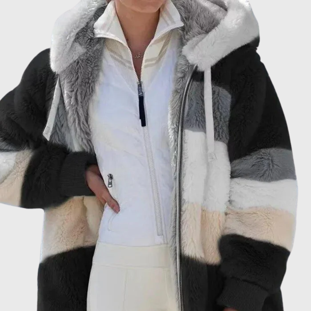Women's Winter Jacket with Insulated Lining and Adjustable Hood