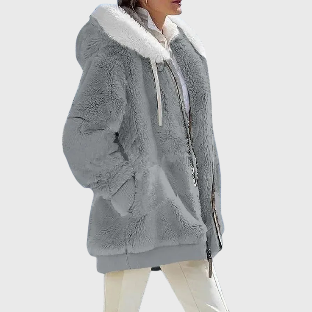 Women's Winter Jacket with Insulated Lining and Adjustable Hood