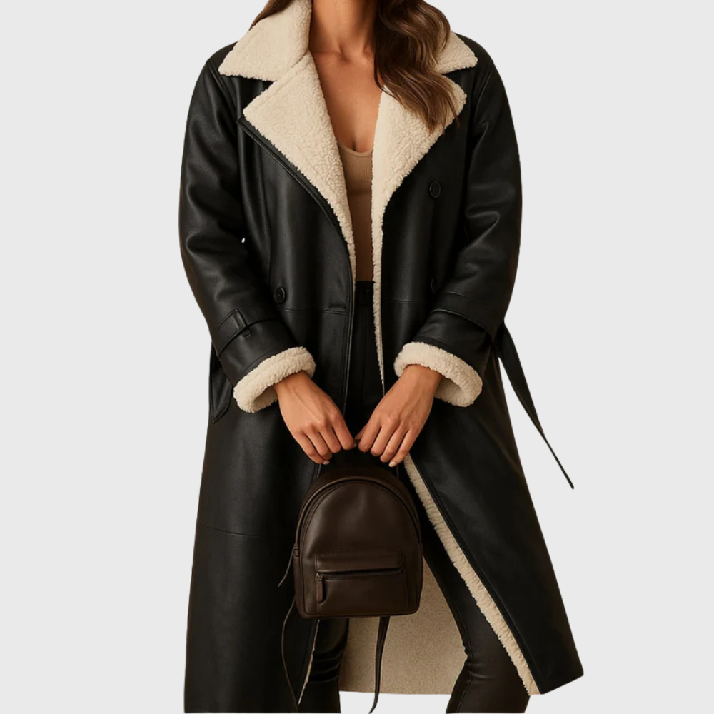 Women's Longline Winter Coat with Insulated Design and Hood