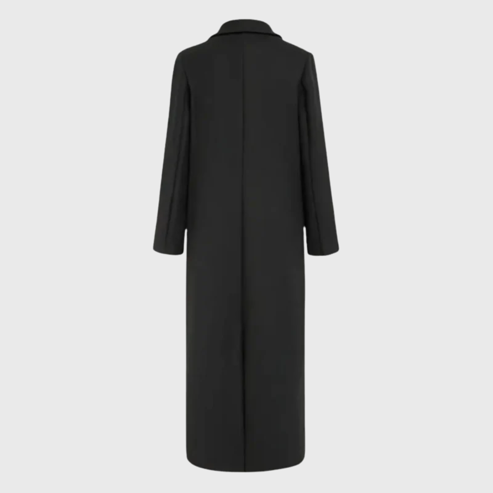 Women's Winter Trench Coat with Longline Design and Warmth