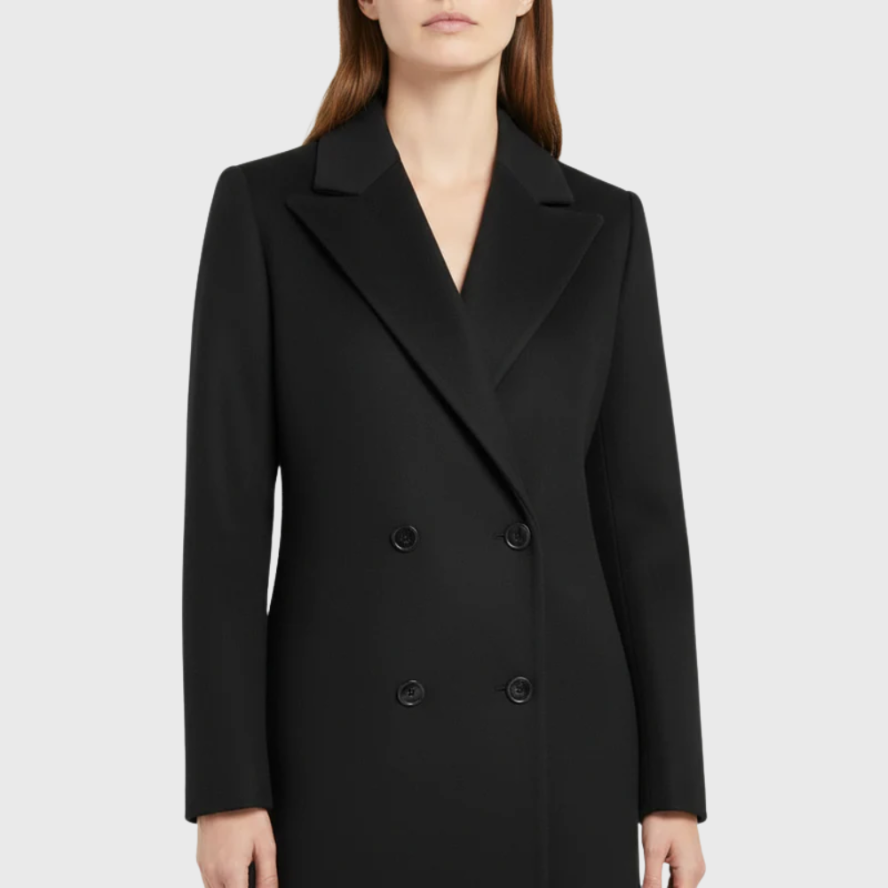 Women's Winter Trench Coat with Longline Design and Warmth