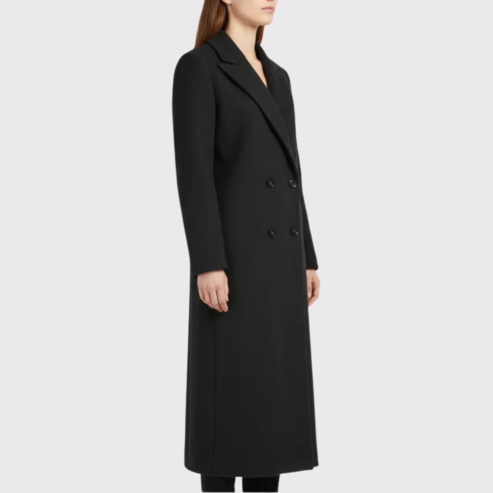 Women's Winter Trench Coat with Longline Design and Warmth