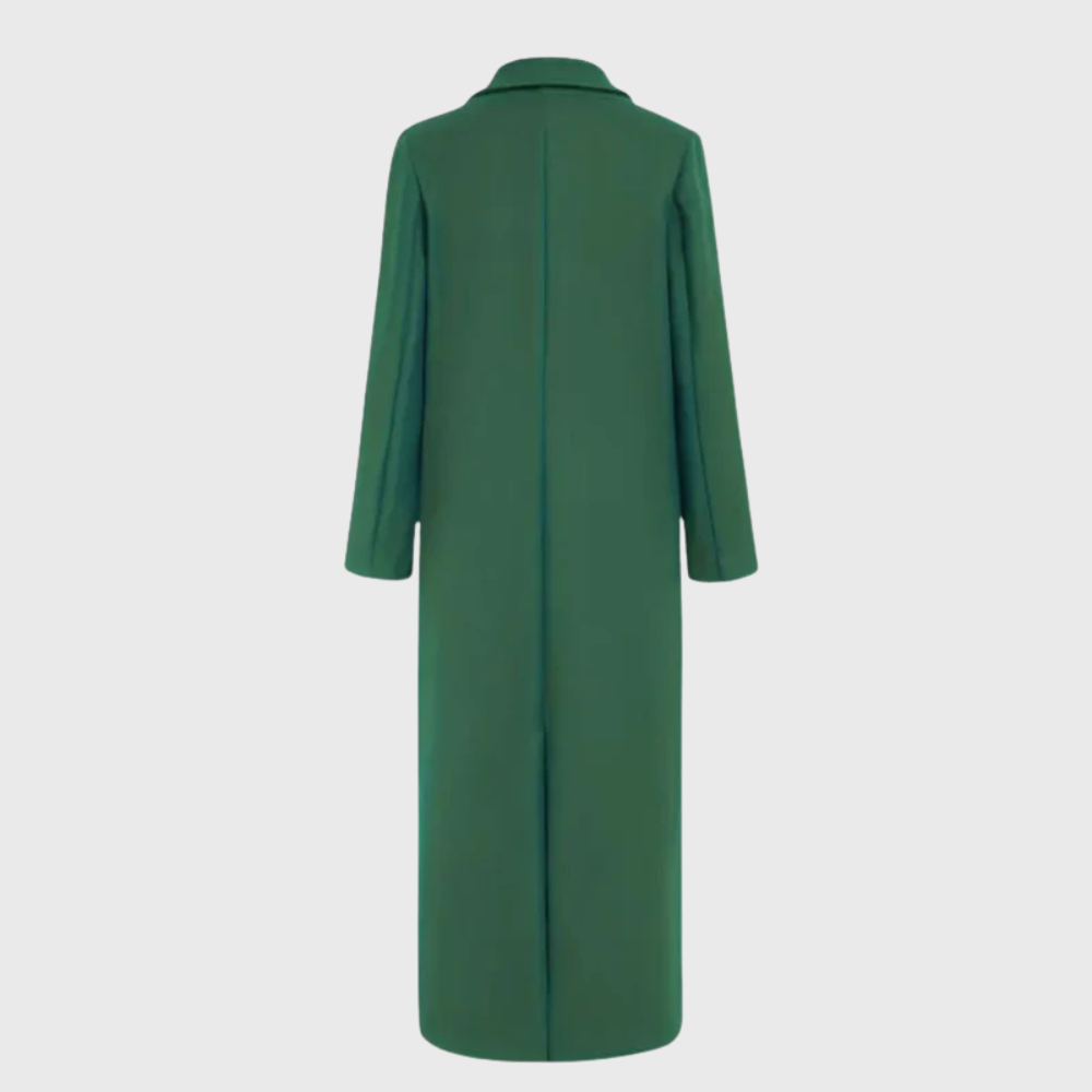 Women's Winter Trench Coat with Longline Design and Warmth