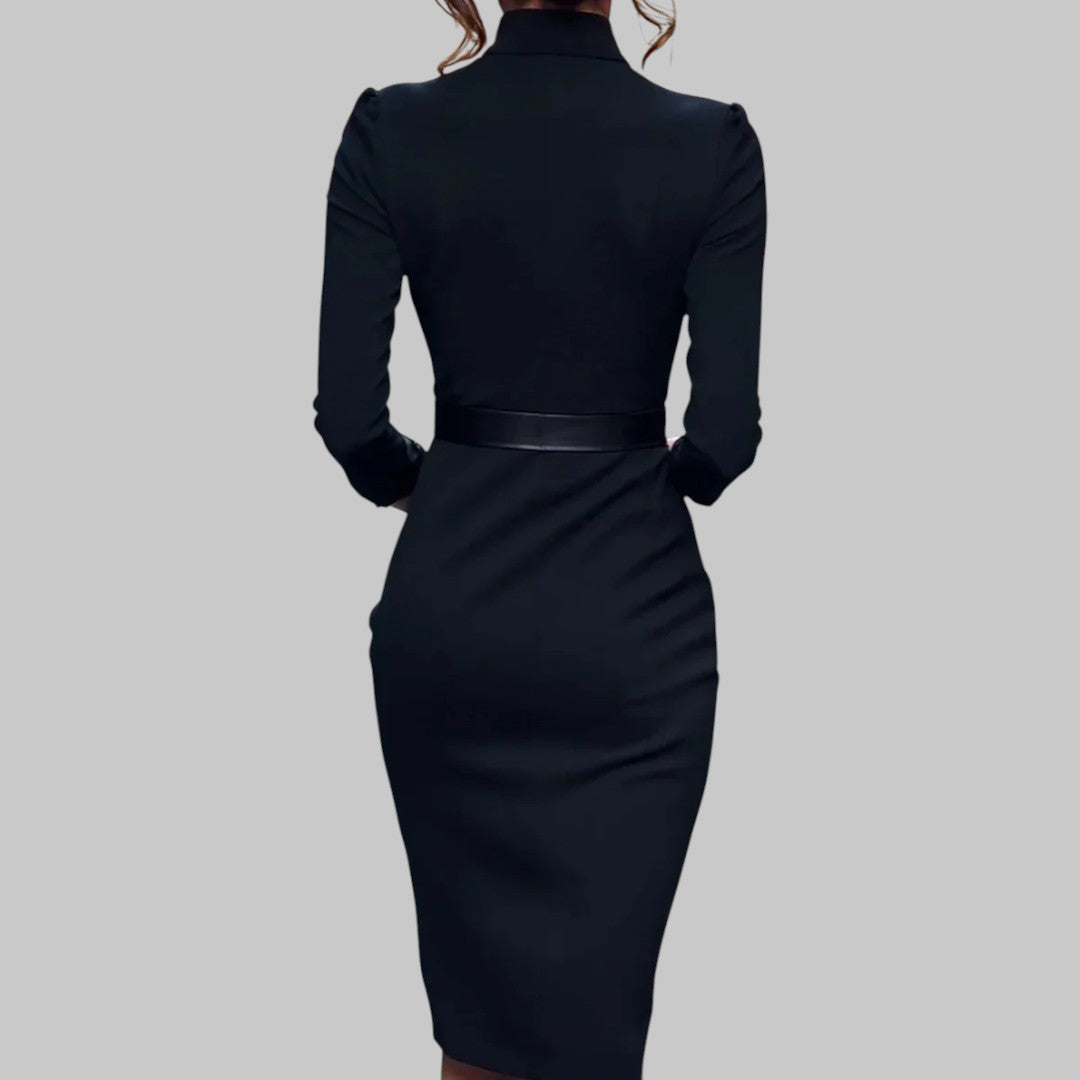Women’s Belted Sheath Dress | Midi