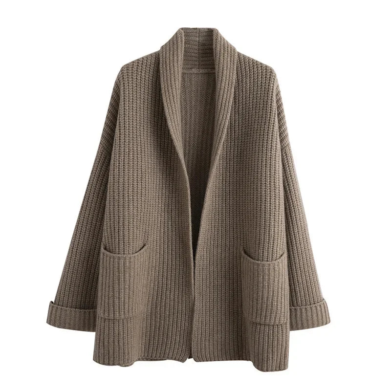 Women's Open Cardigan with Lightweight Fabric and Versatile Design