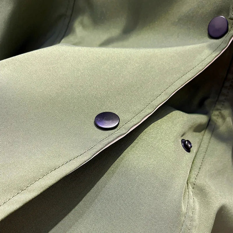 Women's Lightweight Windbreaker Jacket with Water-Resistant Fabric and Adjustable Hood