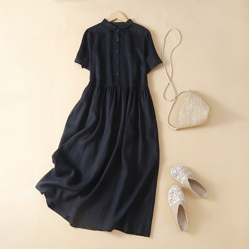 Women’s Collared Button Front Dress | Midi