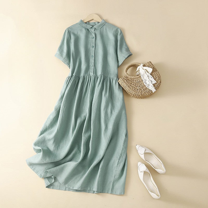Women’s Collared Button Front Dress | Midi
