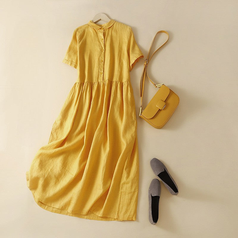Women’s Collared Button Front Dress | Midi