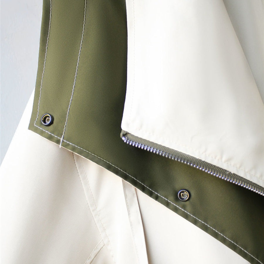 Women's Lightweight Windbreaker Jacket with Water-Resistant Fabric and Adjustable Hood