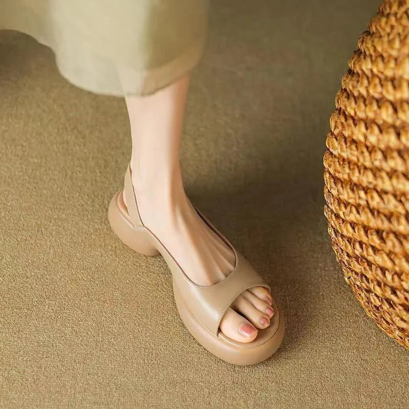 Wren | Women's Platform Low Heel Flat Sandals
