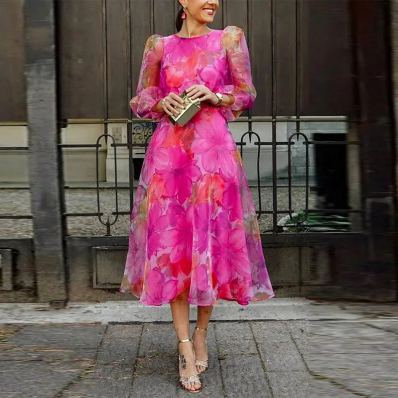 Women’s Floral Pattern Dress | Midi