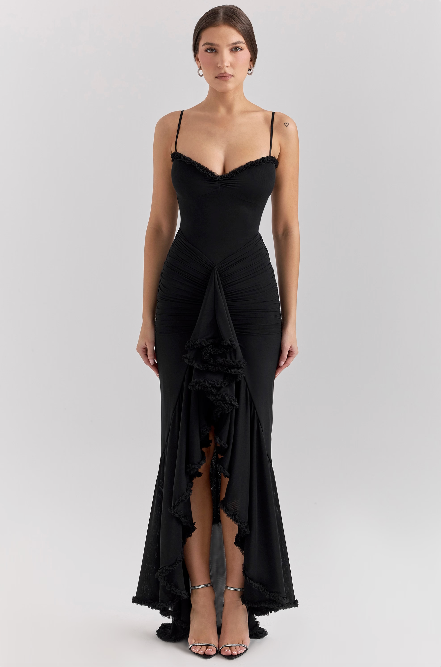 Women's Lace Ruched Dress with Elegant Design and Versatile Fit