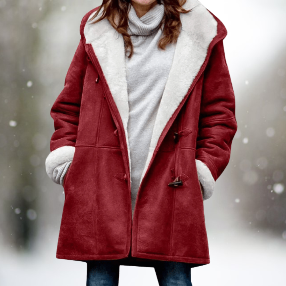 Women's Sherpa Winter Coat with Warmth and Soft Texture