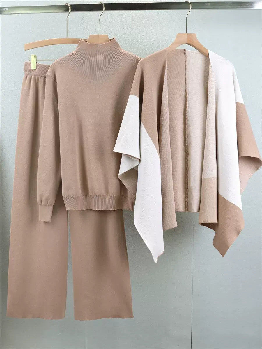 Women’s Three Piece Set | Mock Neck Sweater