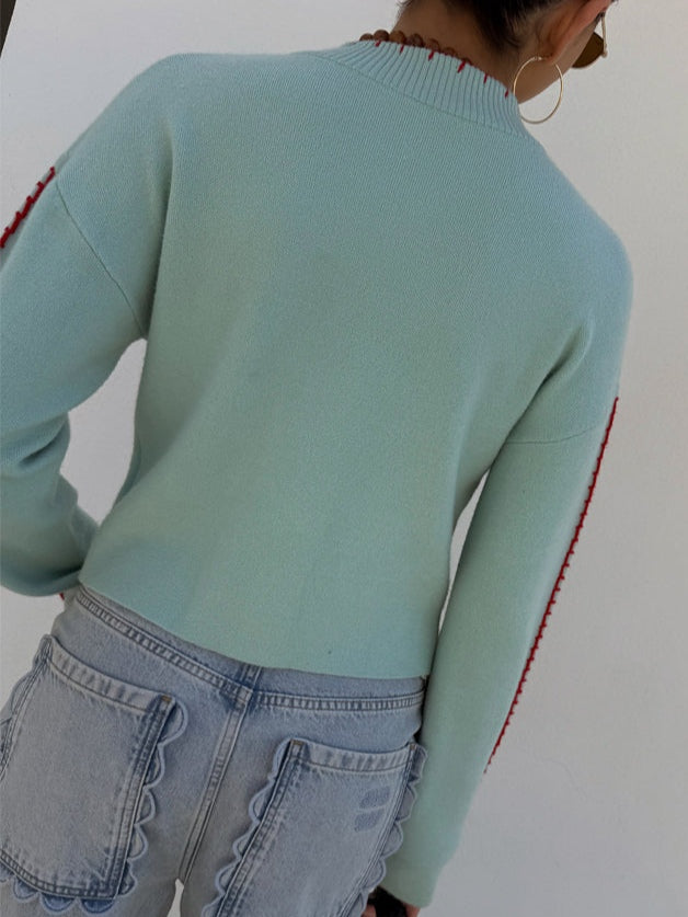 Women's Octopus Pattern Cardigan with Open Front and Long Sleeves