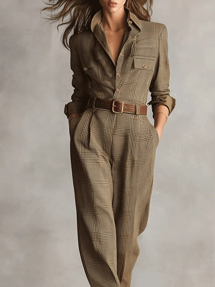 Women’s Plaid Jumpsuit | Clean Design