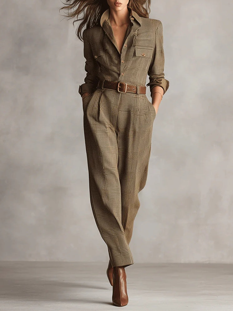 Women’s Plaid Jumpsuit | Clean Design