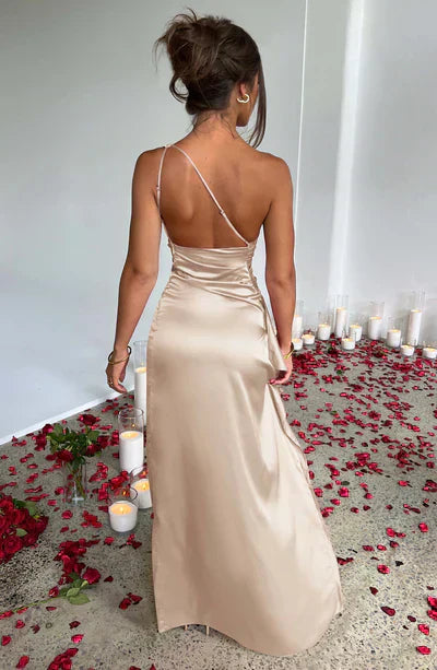 Women’s Asymmetrical High Slit Dress | Maxi