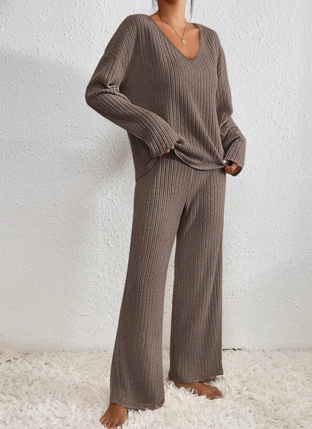 Women's Knitted Two-Piece Set with Soft Fabric and Relaxed Fit
