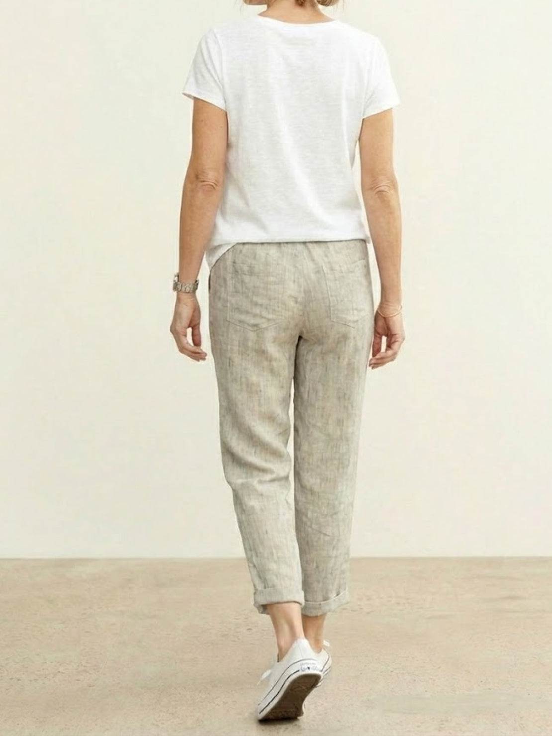 Women's Drawstring Straight-Leg Trousers with Adjustable Waist and Versatile Fit