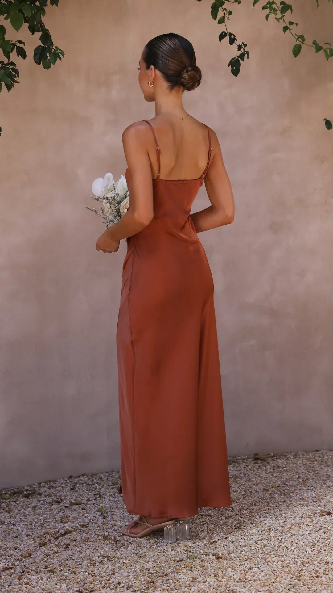Women’s Slip Dress with Straight Neckline | Midi