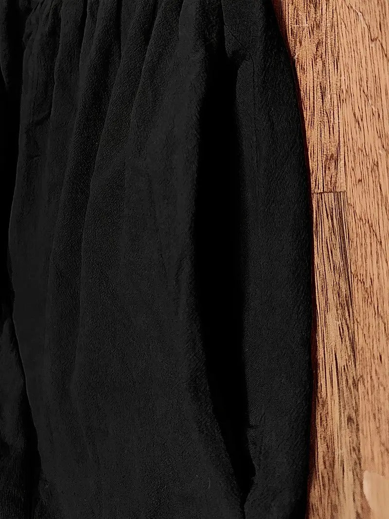 Women's Lightweight Dress with Short Sleeves and A-Line Cut