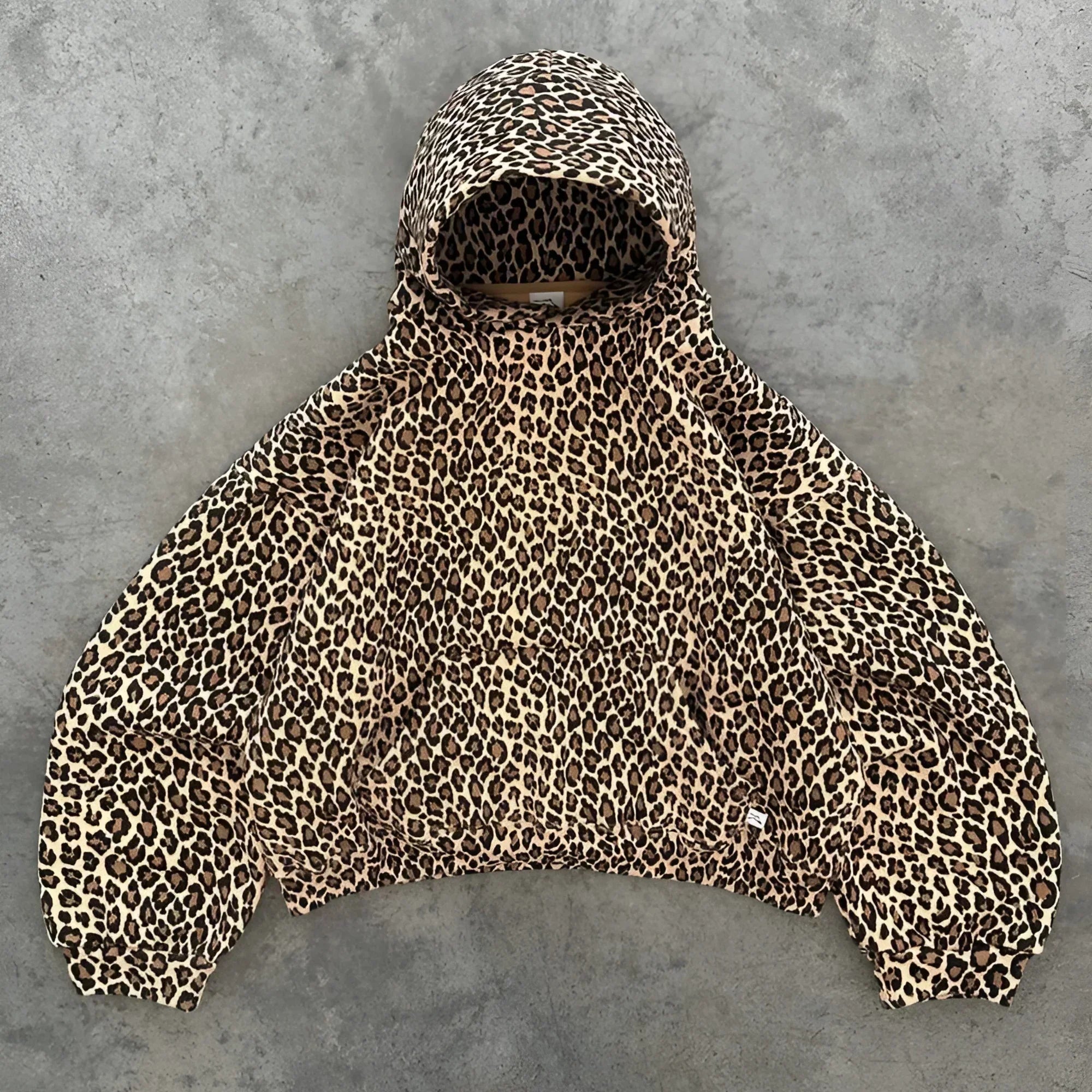 Women’s Leopard Print Hoodie | Drawstring Hood