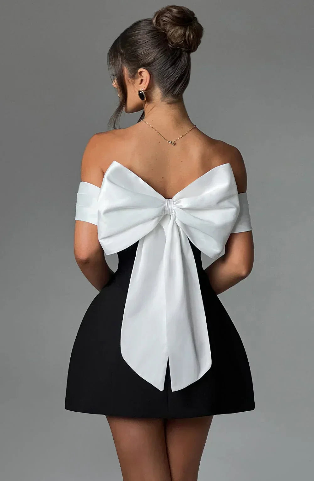 Women’s Mini Dress with Bow Detail | Clean Design