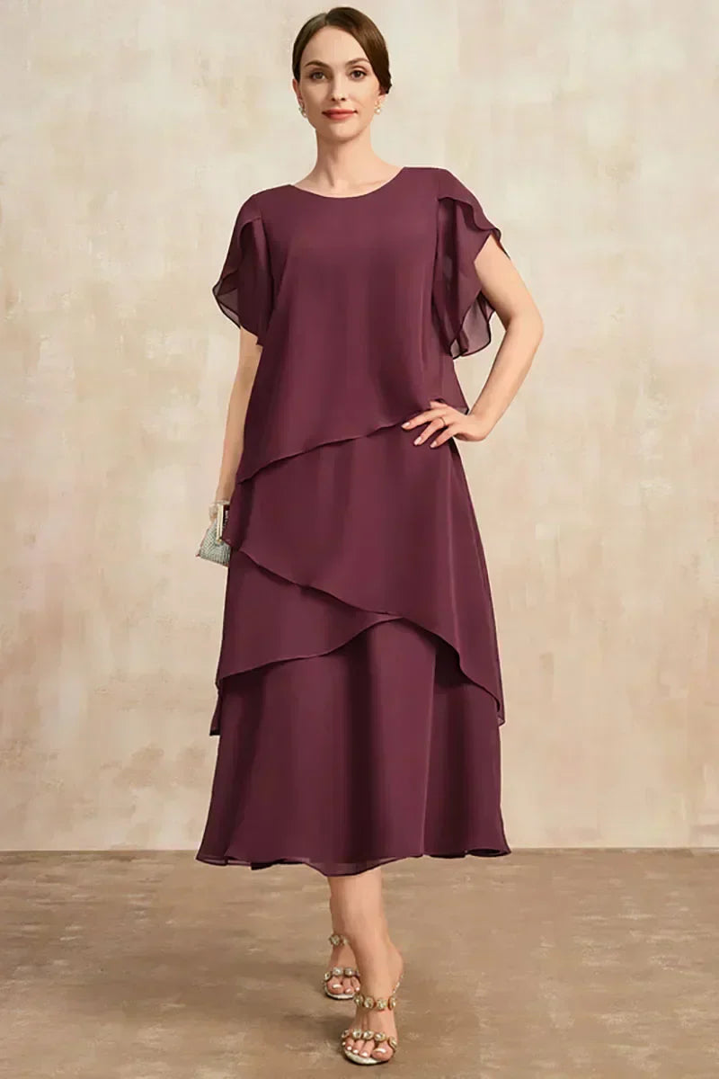 Women's Chiffon Dress with Flowing Design and Lightweight Fabric