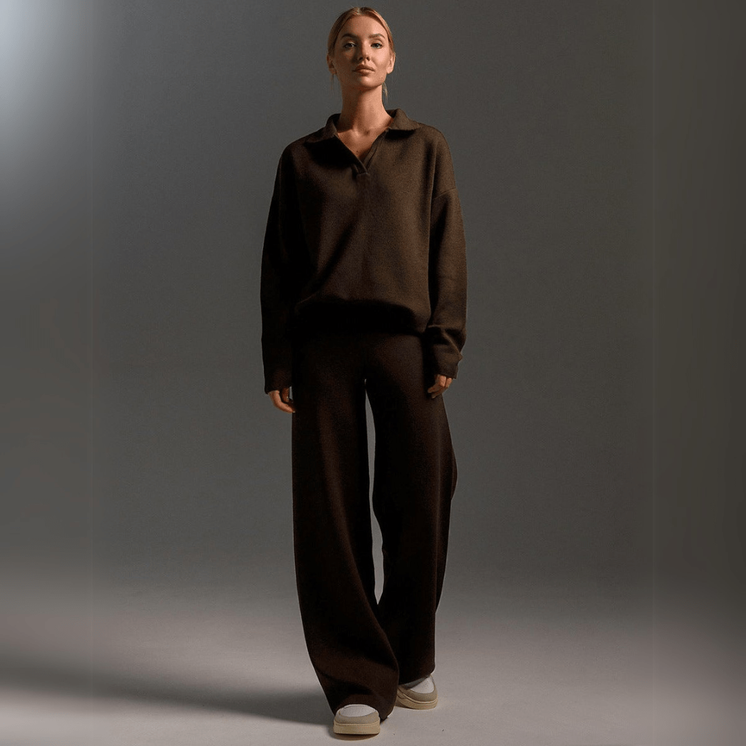 Women's Knitted Tracksuit with Soft Fabric and Relaxed Fit