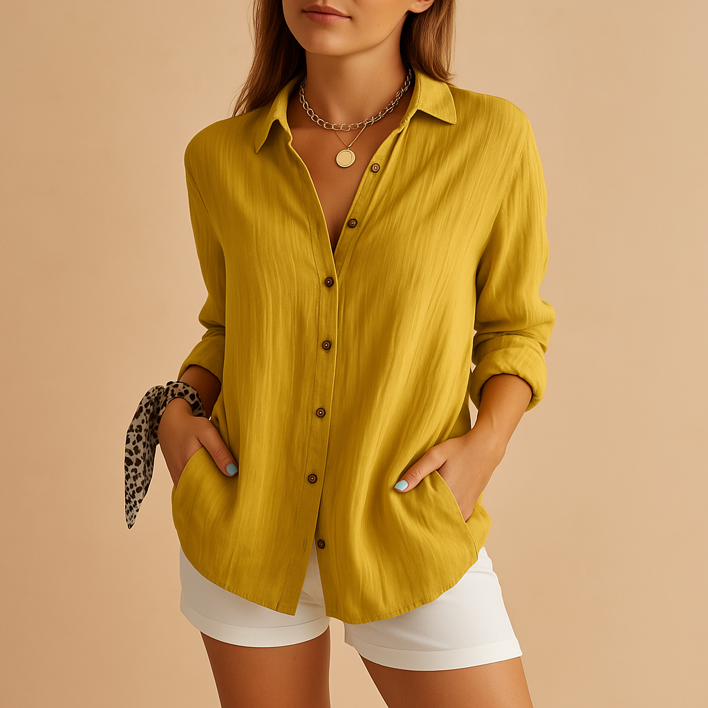 Women’s Relaxed Blouse | Short Sleeve Design