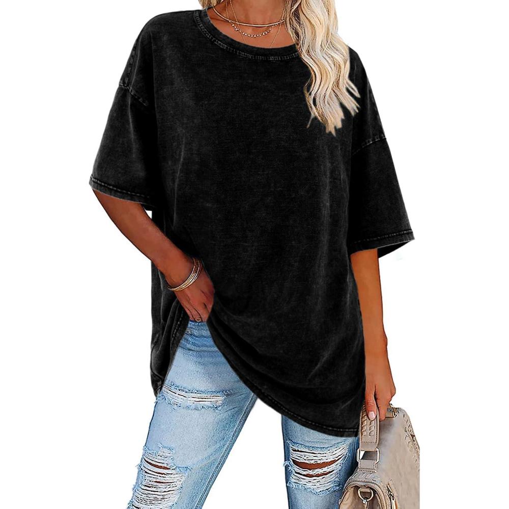 Women's Vintage T-Shirt with Oversized Fit and Soft Fabric