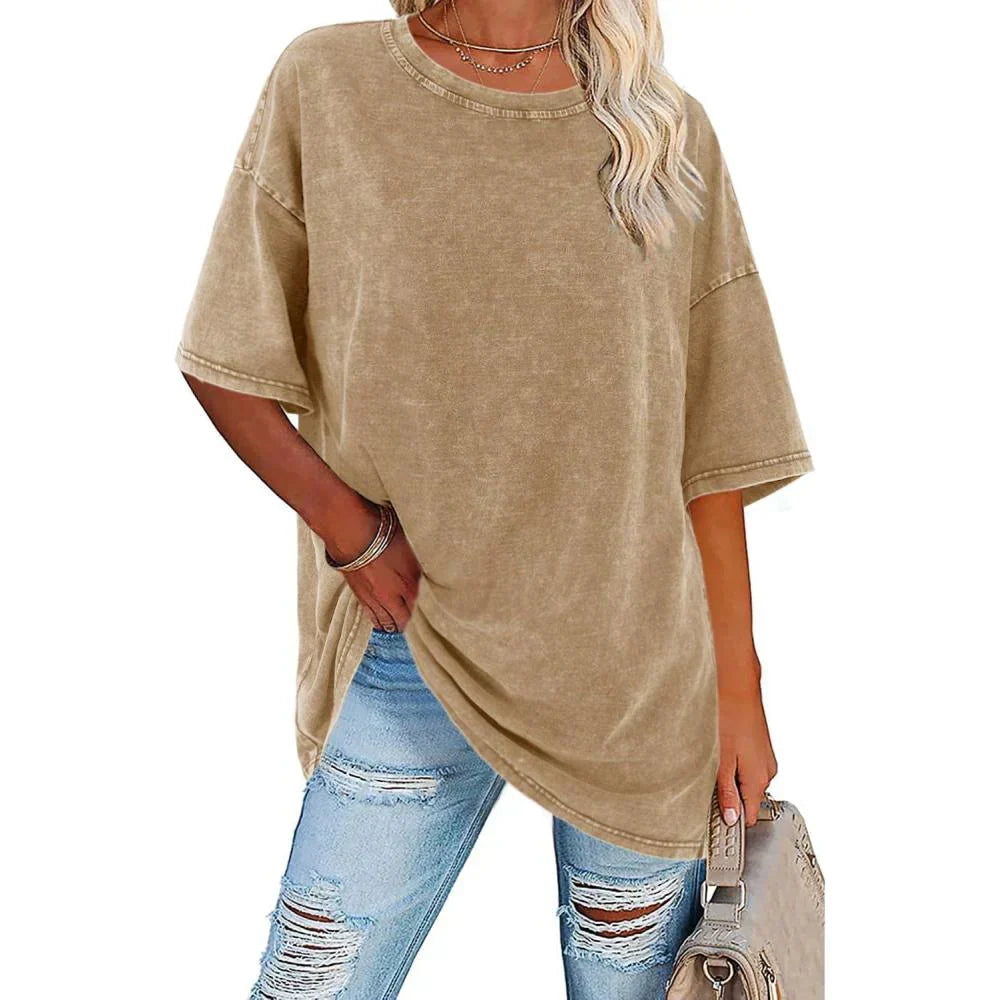 Women's Vintage T-Shirt with Oversized Fit and Soft Fabric