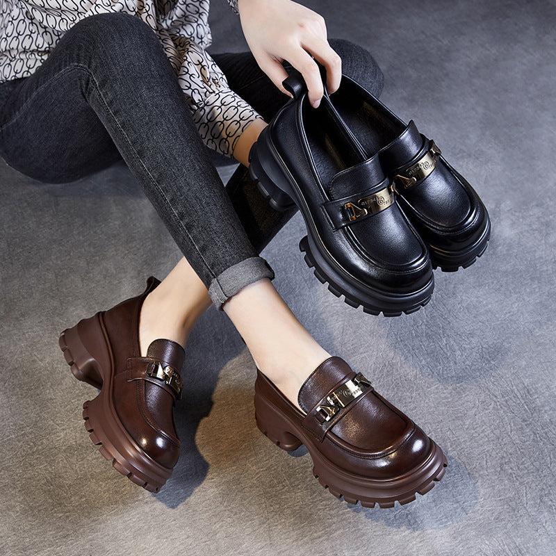 Women’s Platform Loafers | Chain Detail