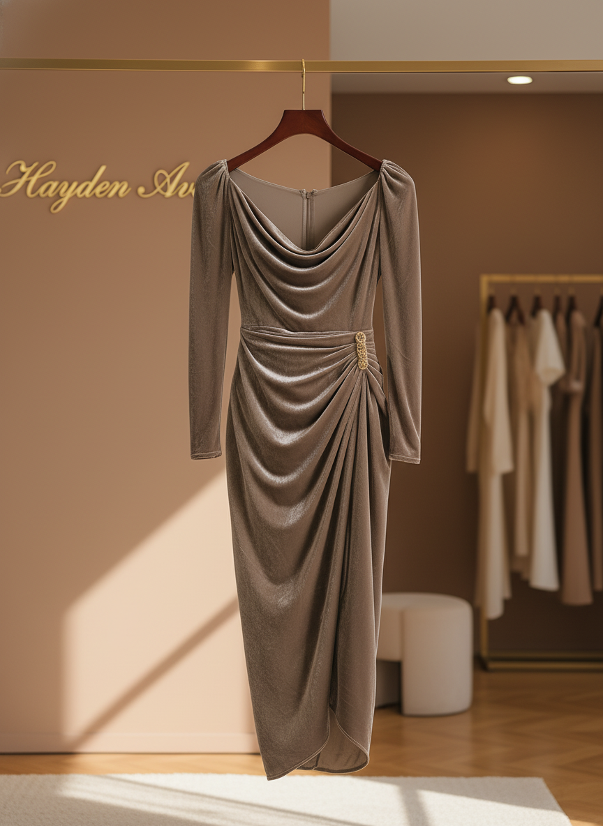 Women’s Plain Midi Dress | Clean Design
