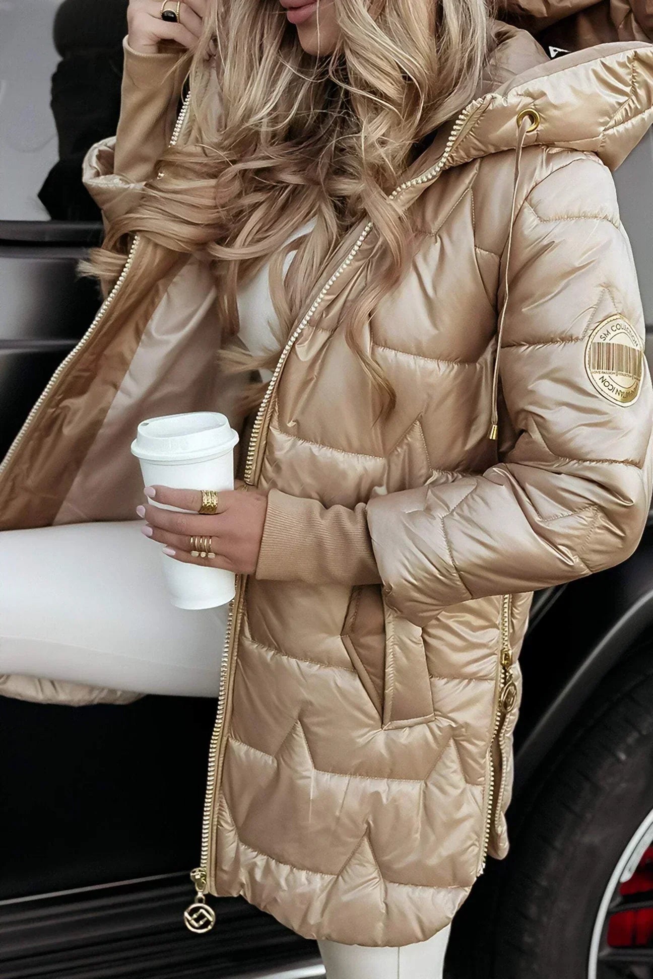 Women's Winter Coat with Insulated Design and Adjustable Hood