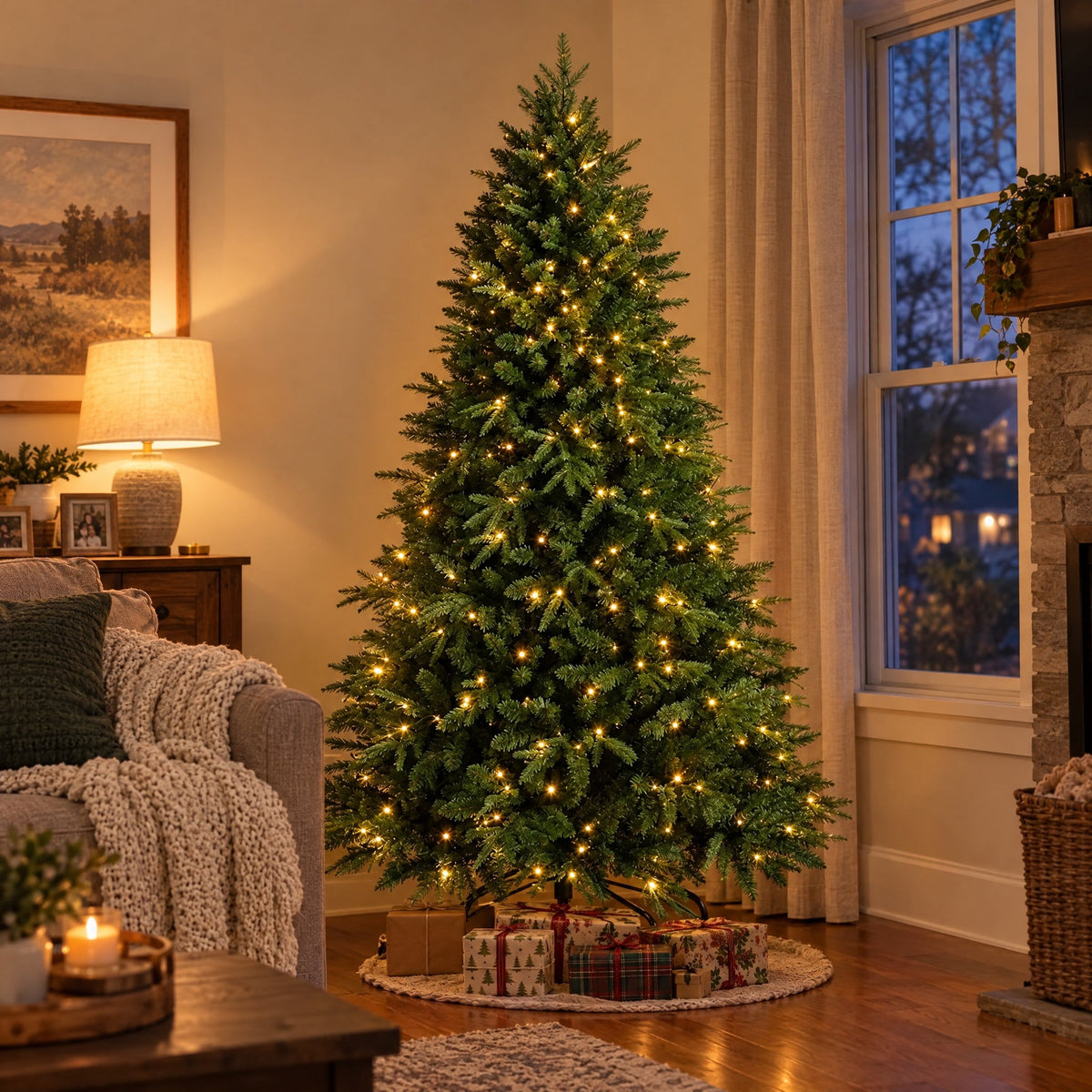 Pre-Lit Artificial Christmas Tree 4ft, 5ft, 6ft – image 2
