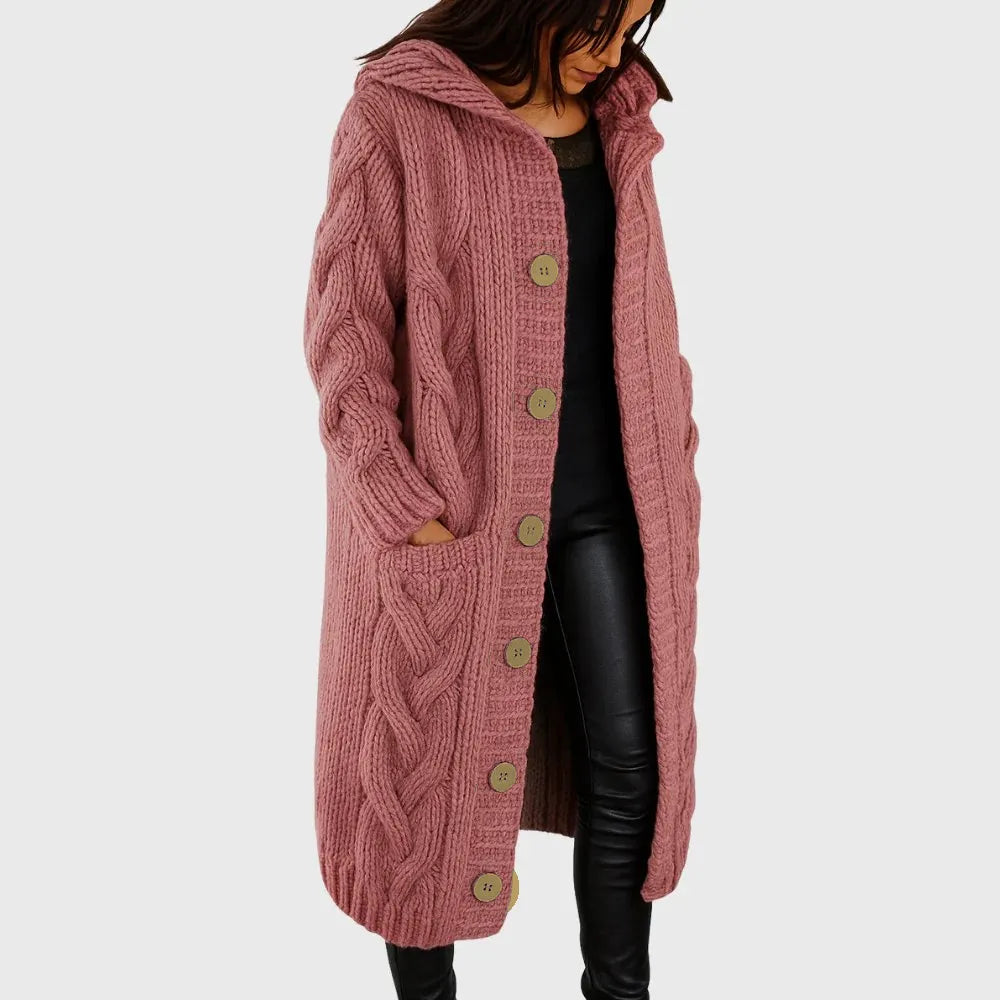 Women's Cozy Outerwear Coat with Warmth and Functional Pockets